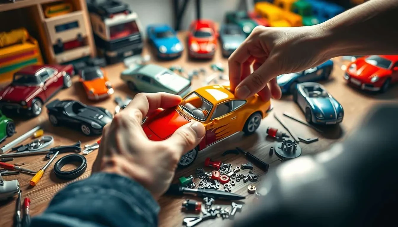 Cleaning diecast car details