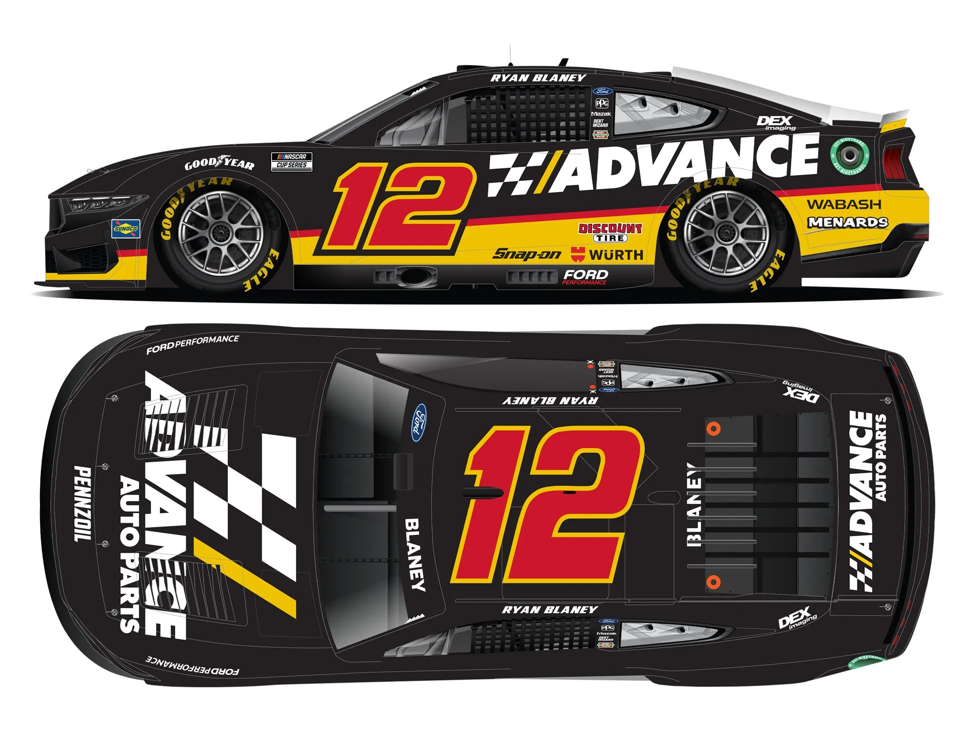 Ryan Blaney Advance Auto Parts Diecast 2024