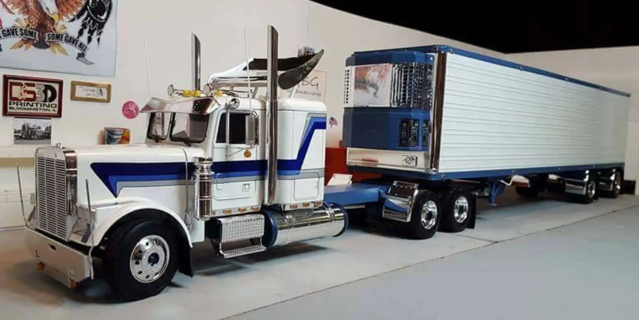 Close up of detailed diecast truck