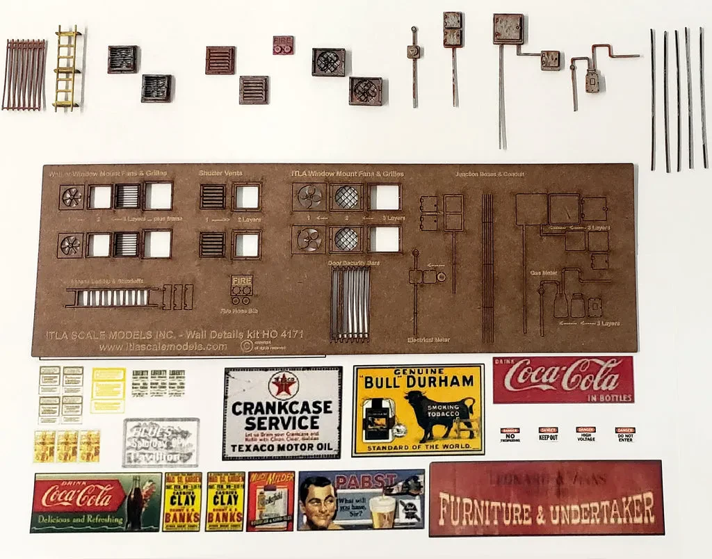 Close-up of HO scale car detail