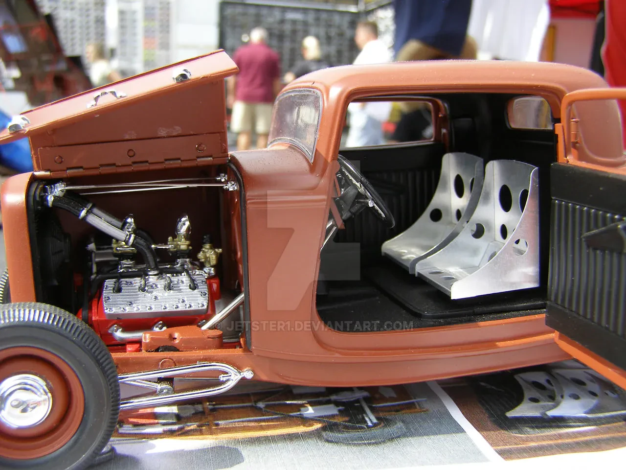 Close up of detailed diecast car