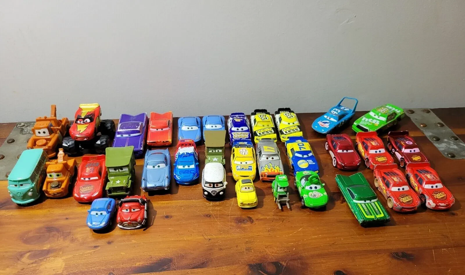 Variety of diecast plastic cars