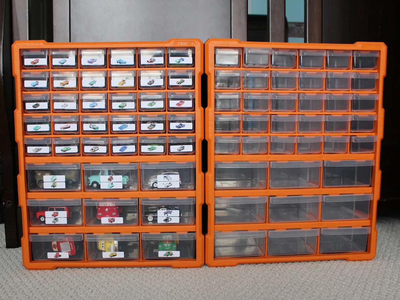 Diecast car storage solutions