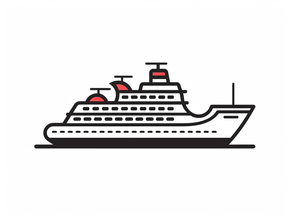 Close-up of diecast cruise ship detail