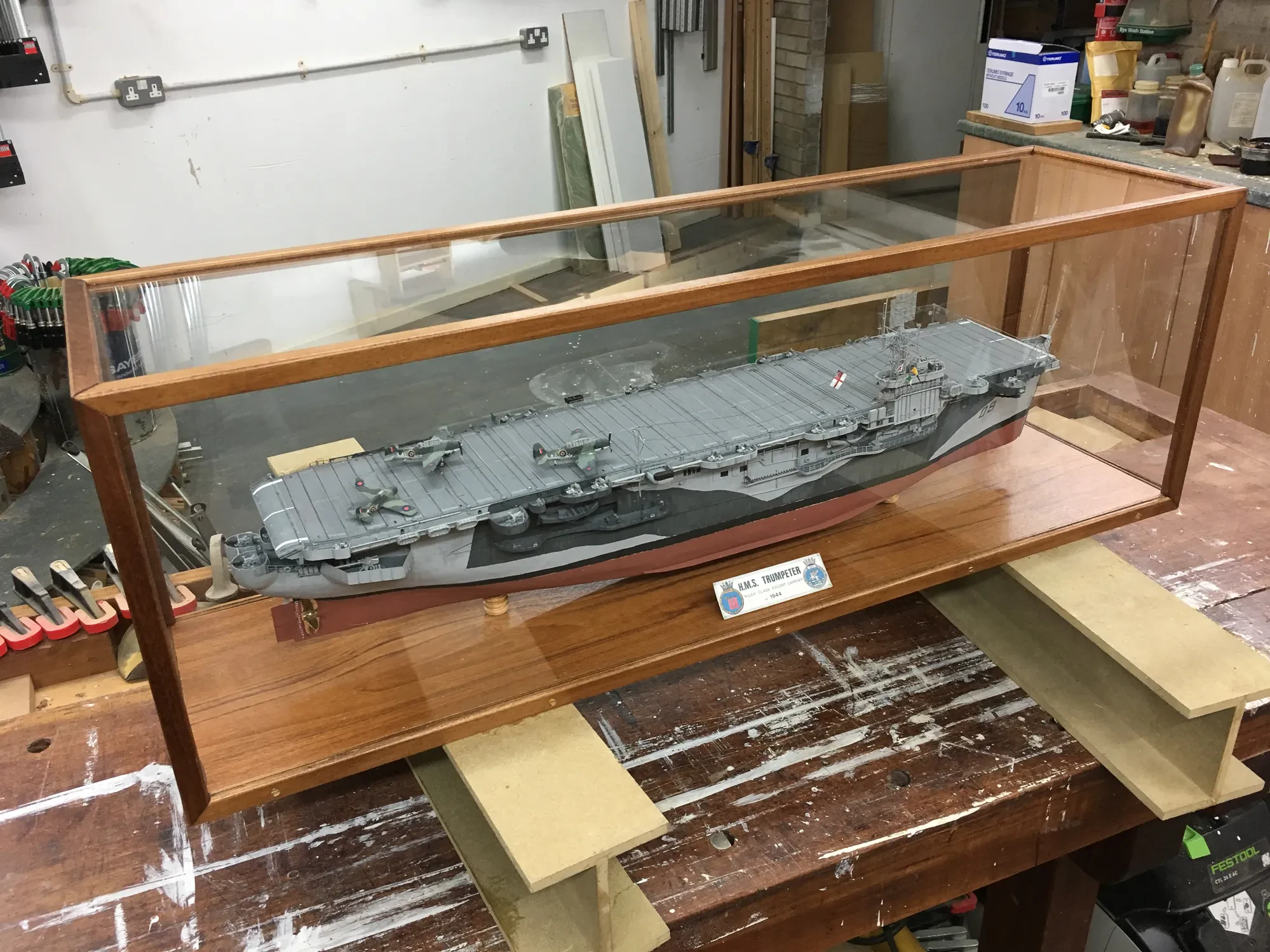 Diecast cruise ship display case