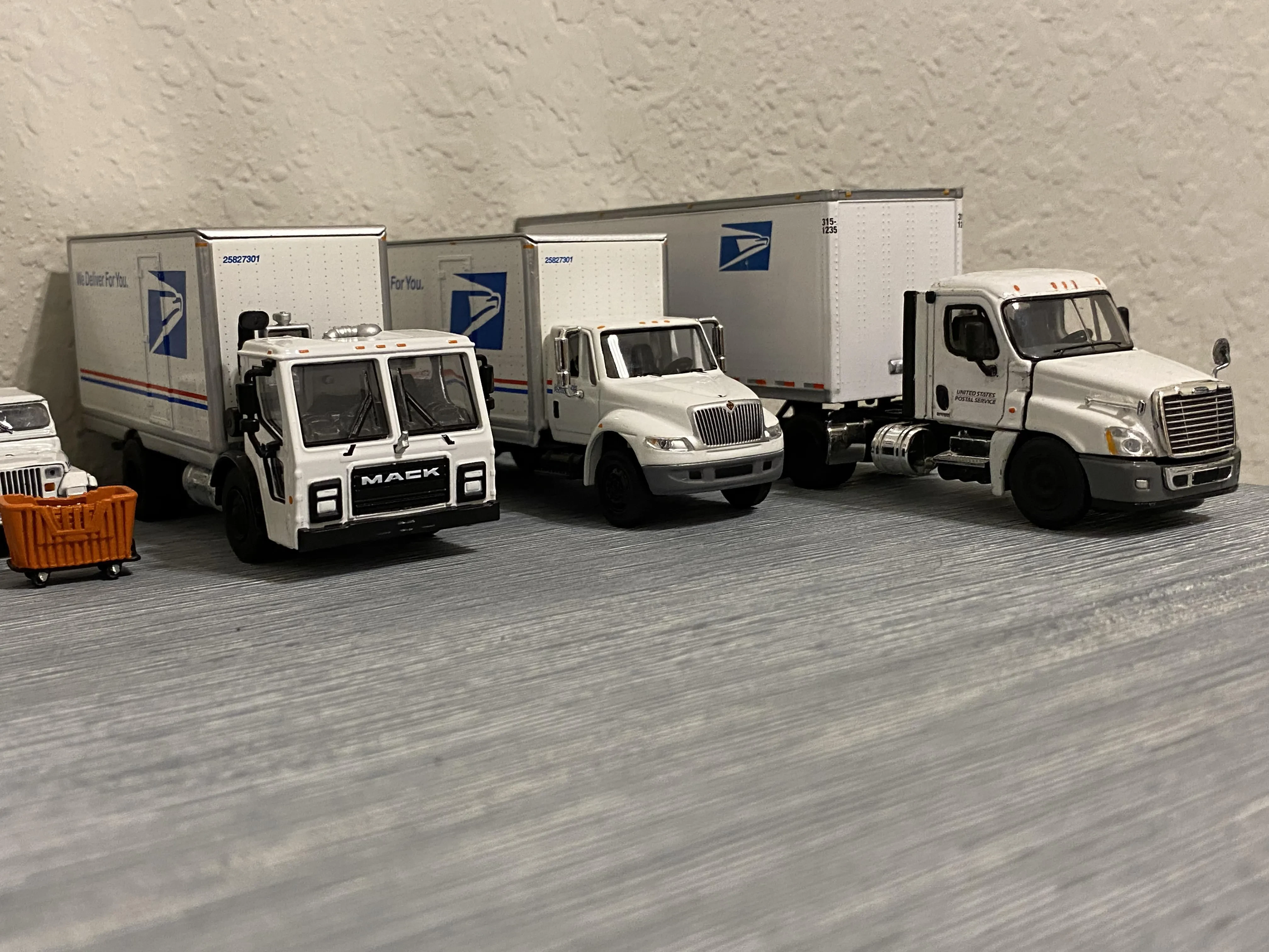 Various USPS diecast trucks collection