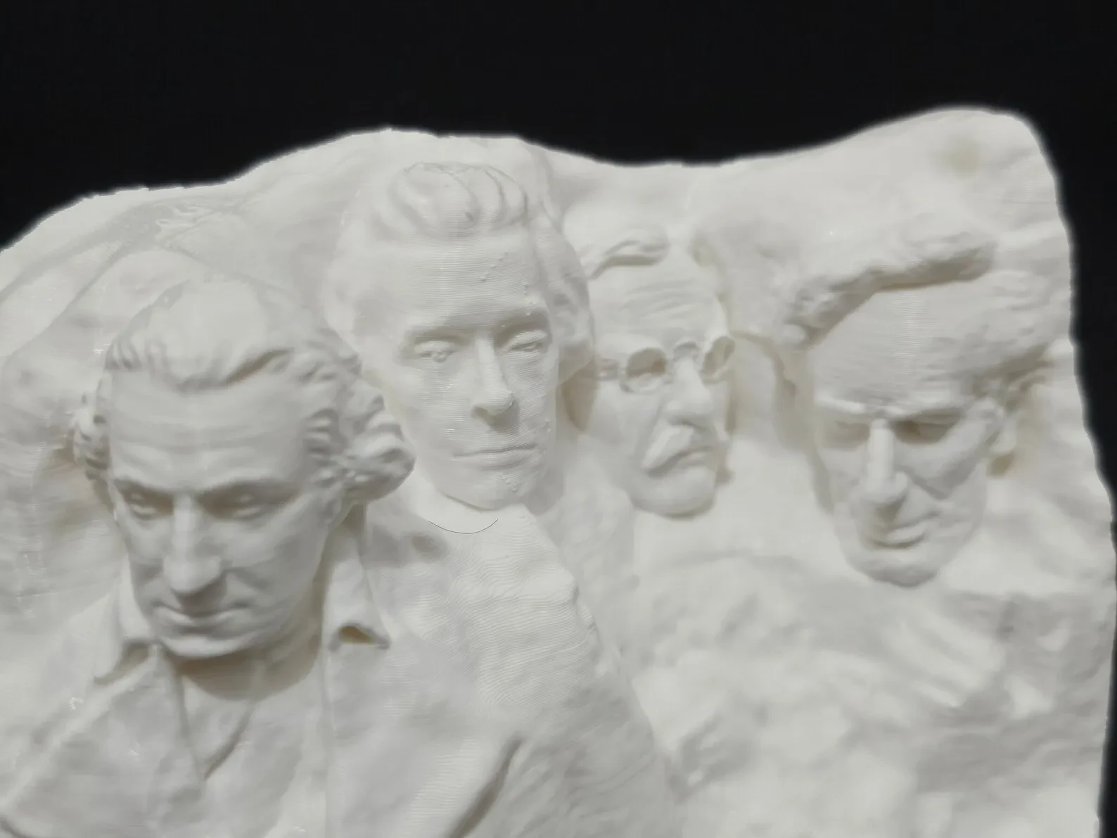 Close-up of detailed 3D printed model