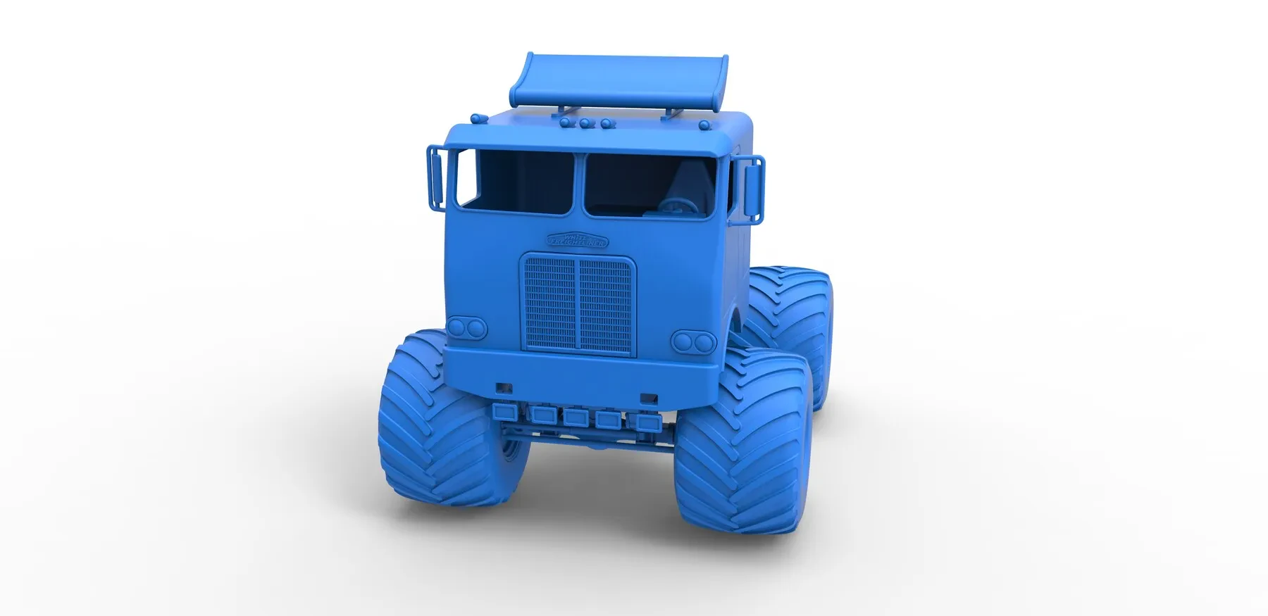 Close up of a diecast monster truck detail