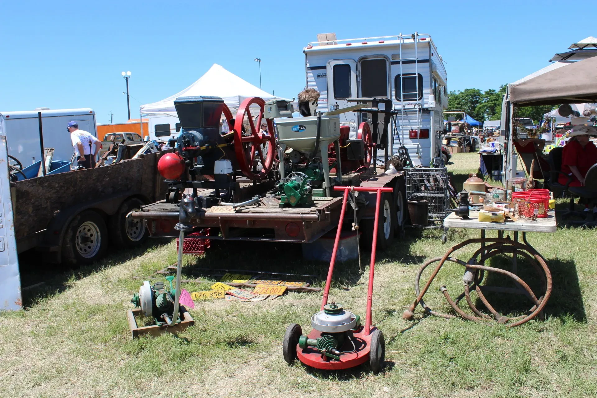 Diecast car collectors at a swap meet 2024