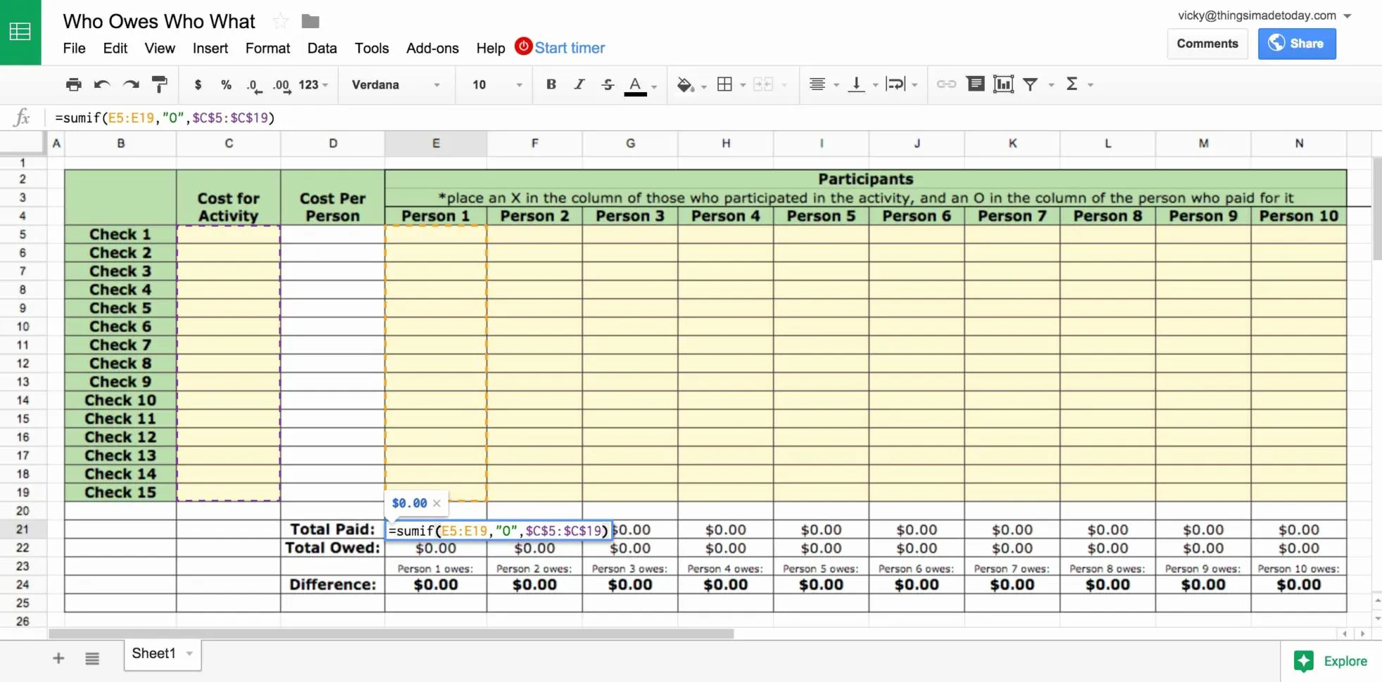 Pricing strategy spreadsheet