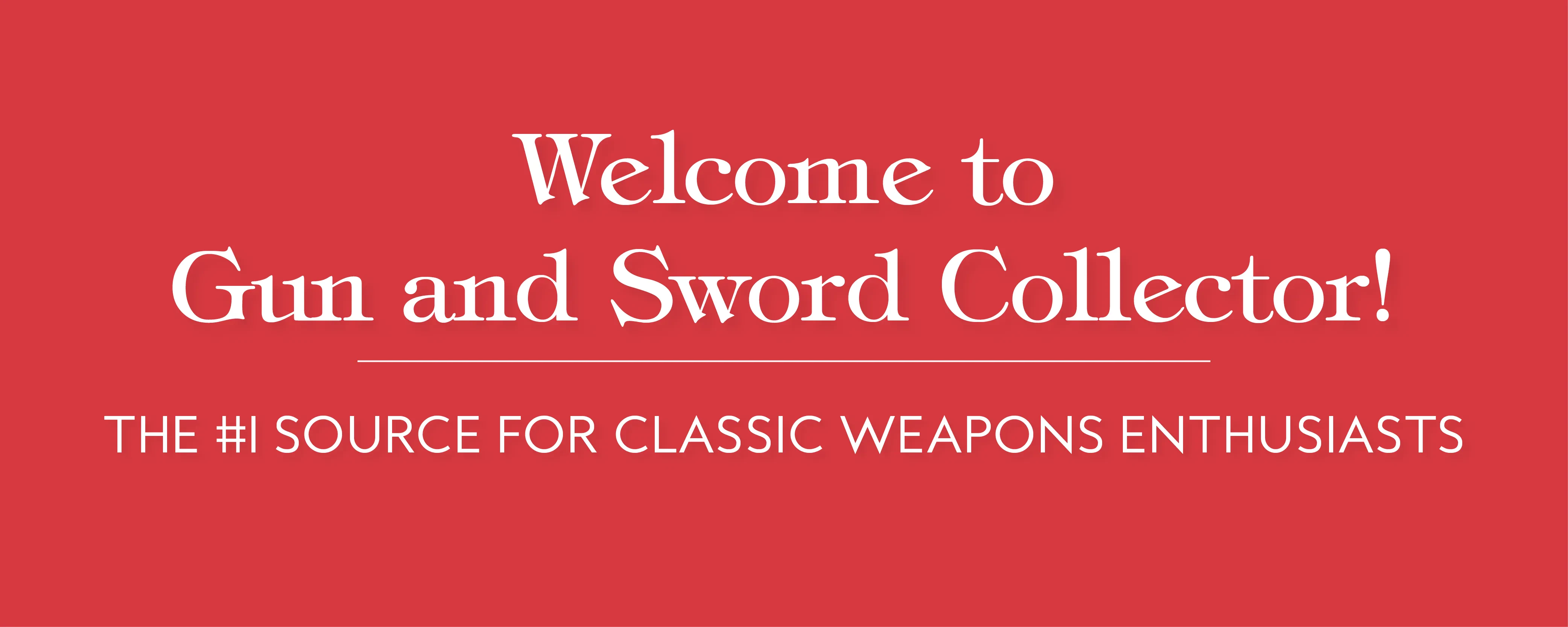 Collector displaying their sword collection