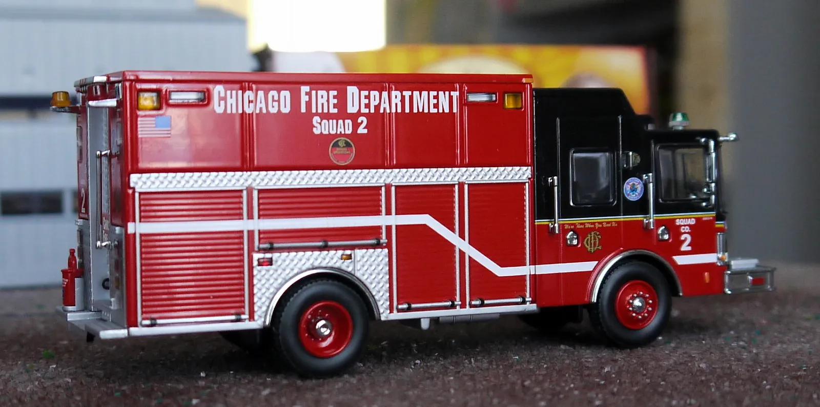 Rare Chicago firetruck diecast model