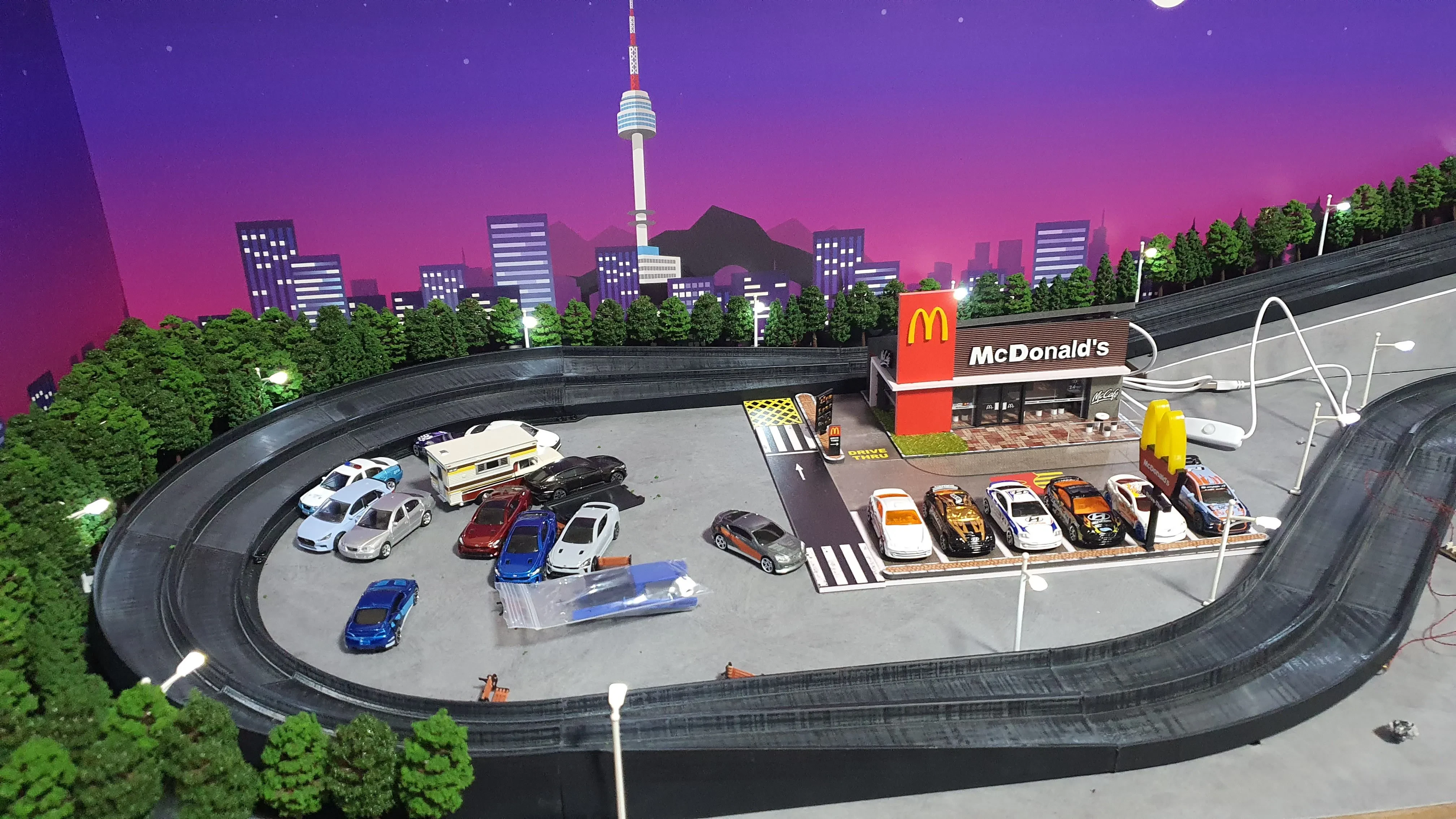 Diecast race track setup 2024
