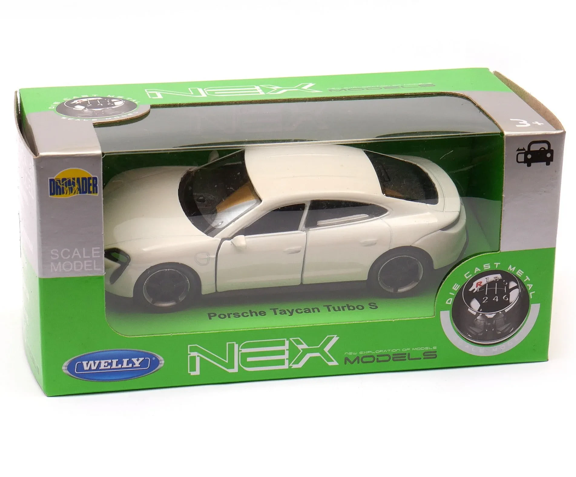 Diecast car with opening doors and hood
