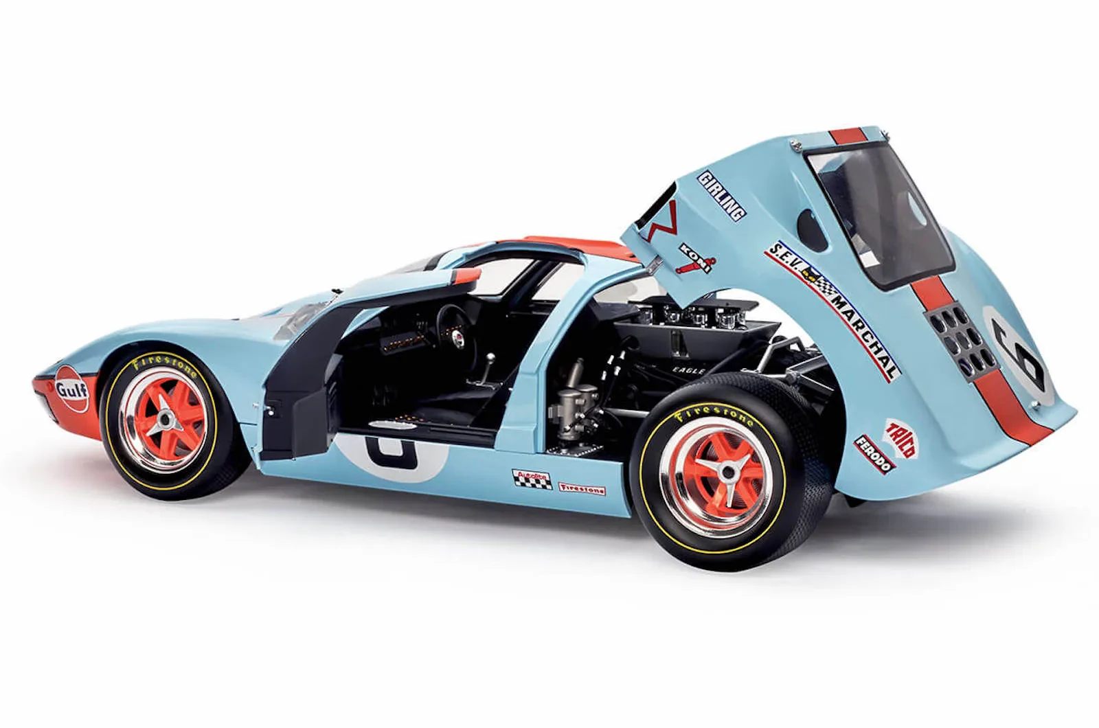 Close up of a Ford GT40 diecast model