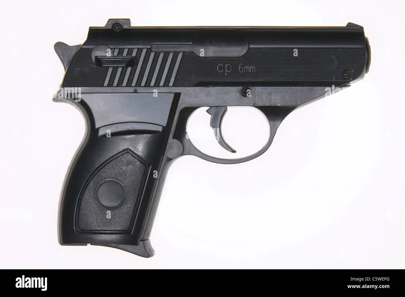 Close-up of a diecast toy pistol