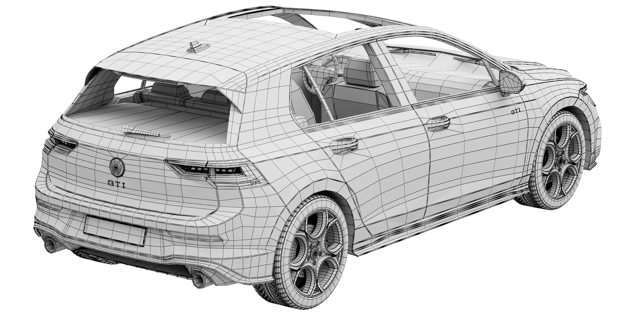 2024 Volkswagen Golf GTI diecast model blue