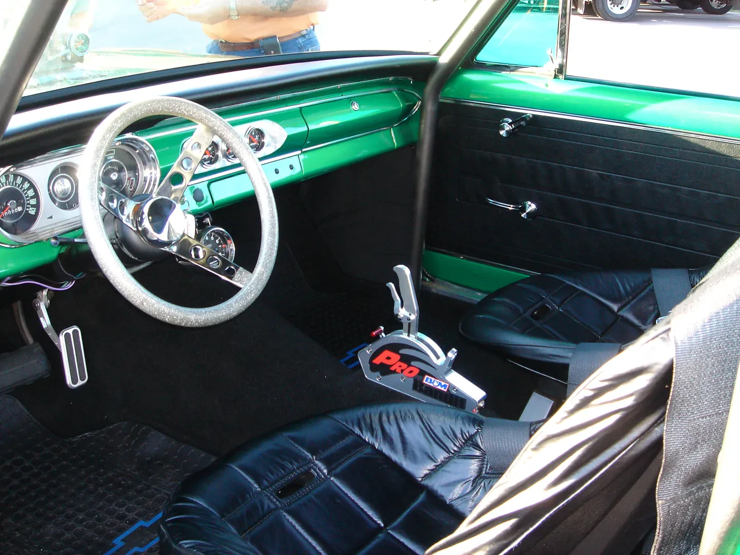 interior detail of a diecast muscle car