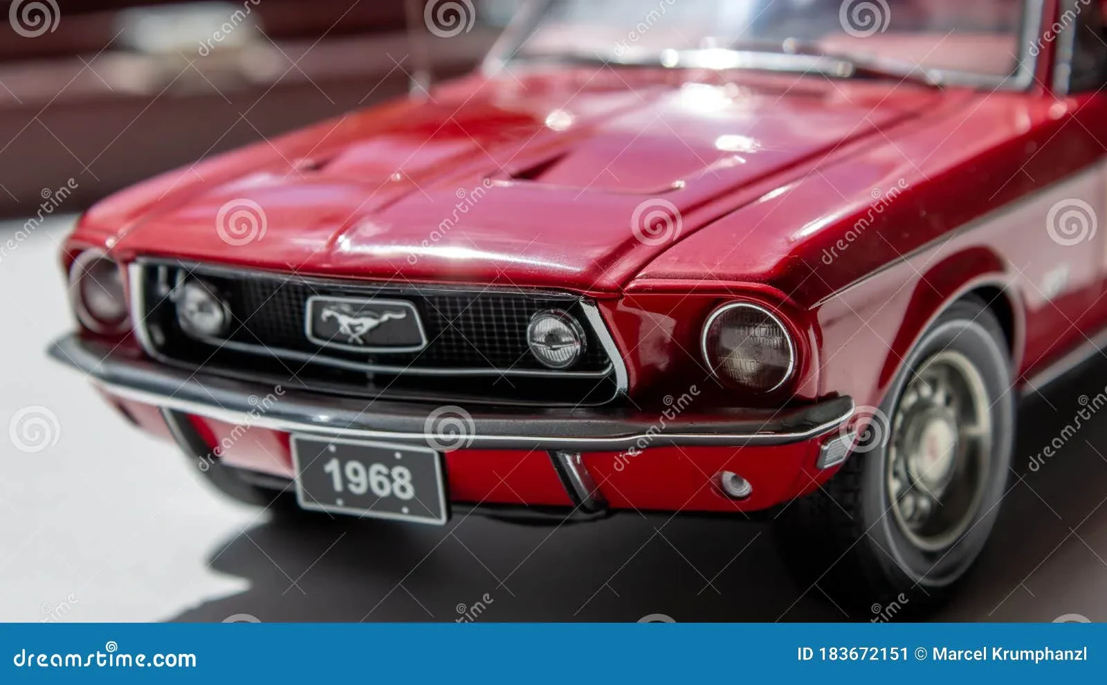 1966 Mustang Diecast Model with Display
