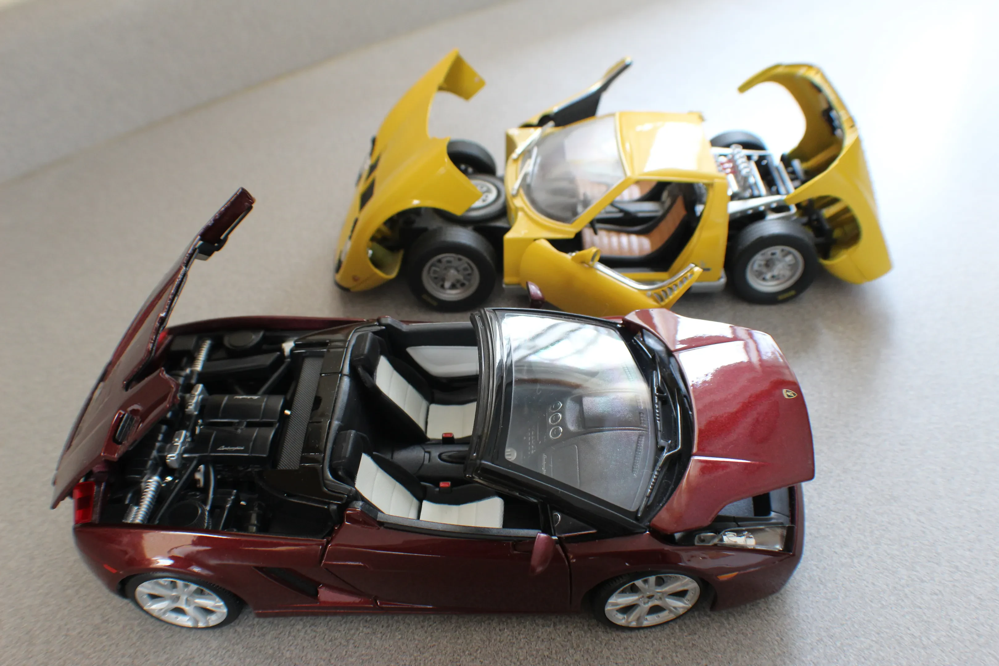 Collectors examining diecast cars