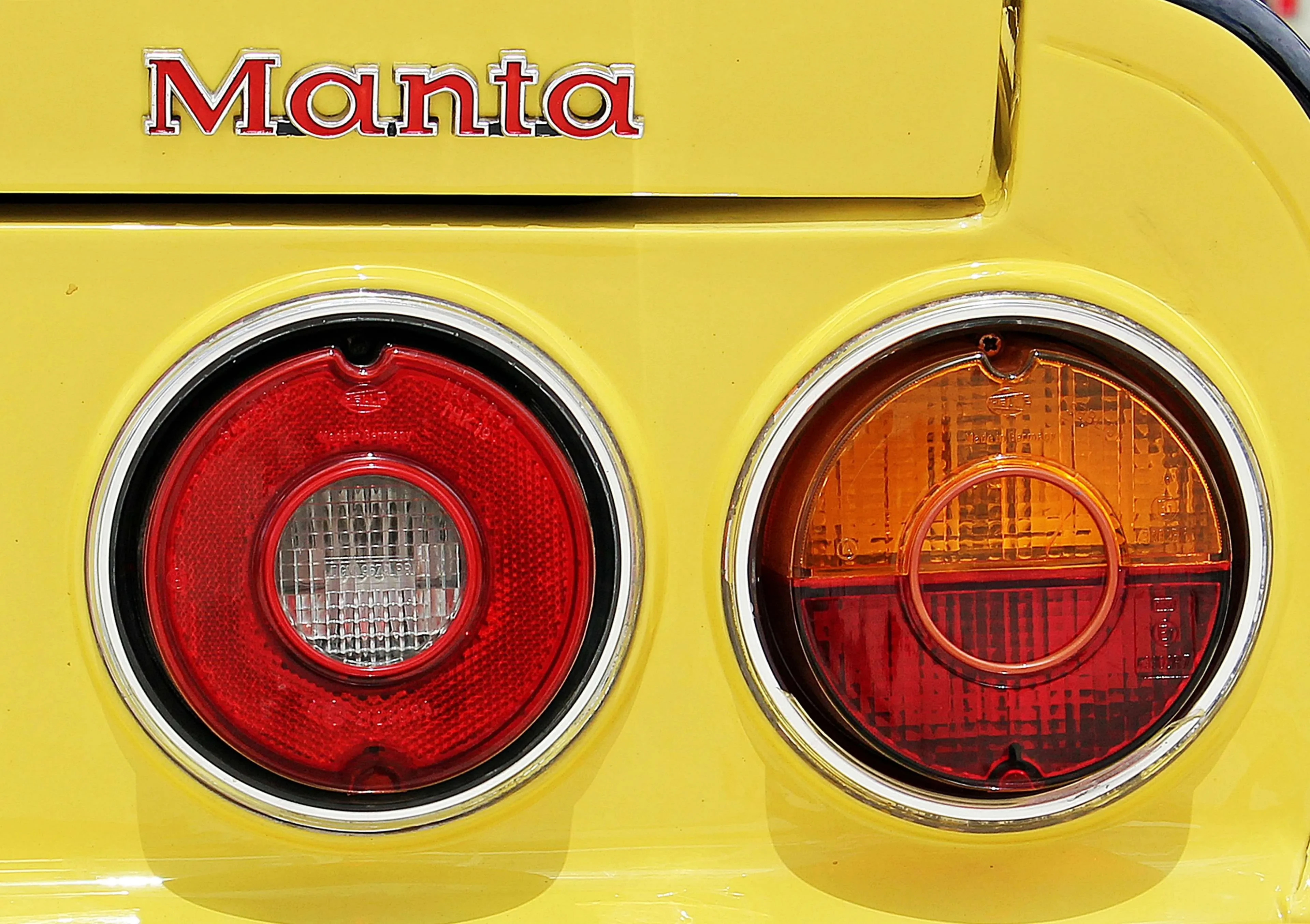 Diecast car emblem close-up