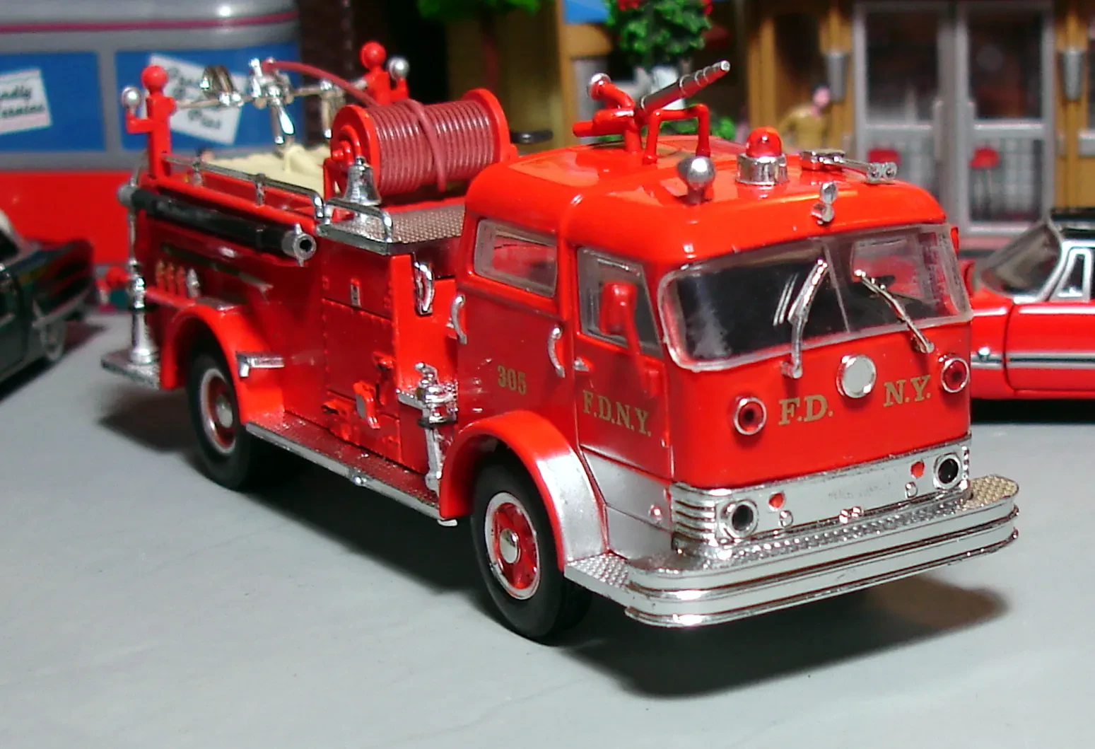 diecast firetruck display