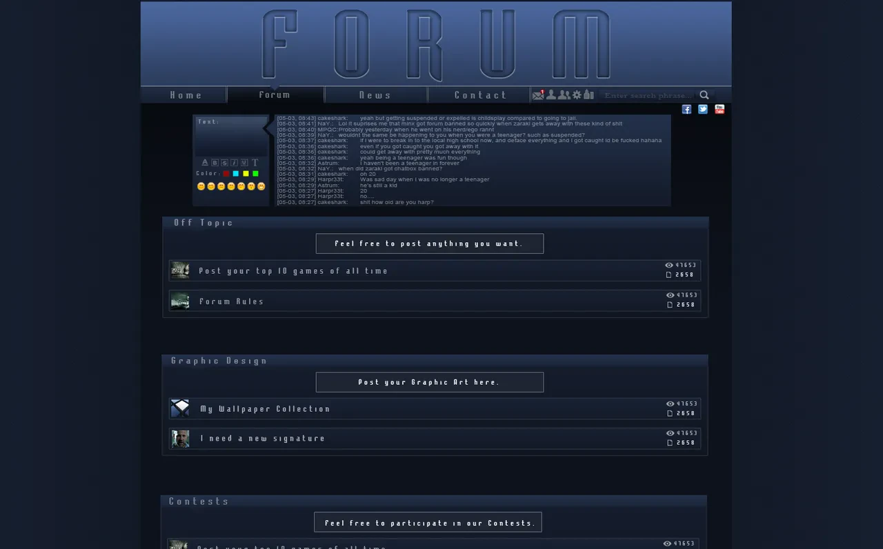 online forum interface