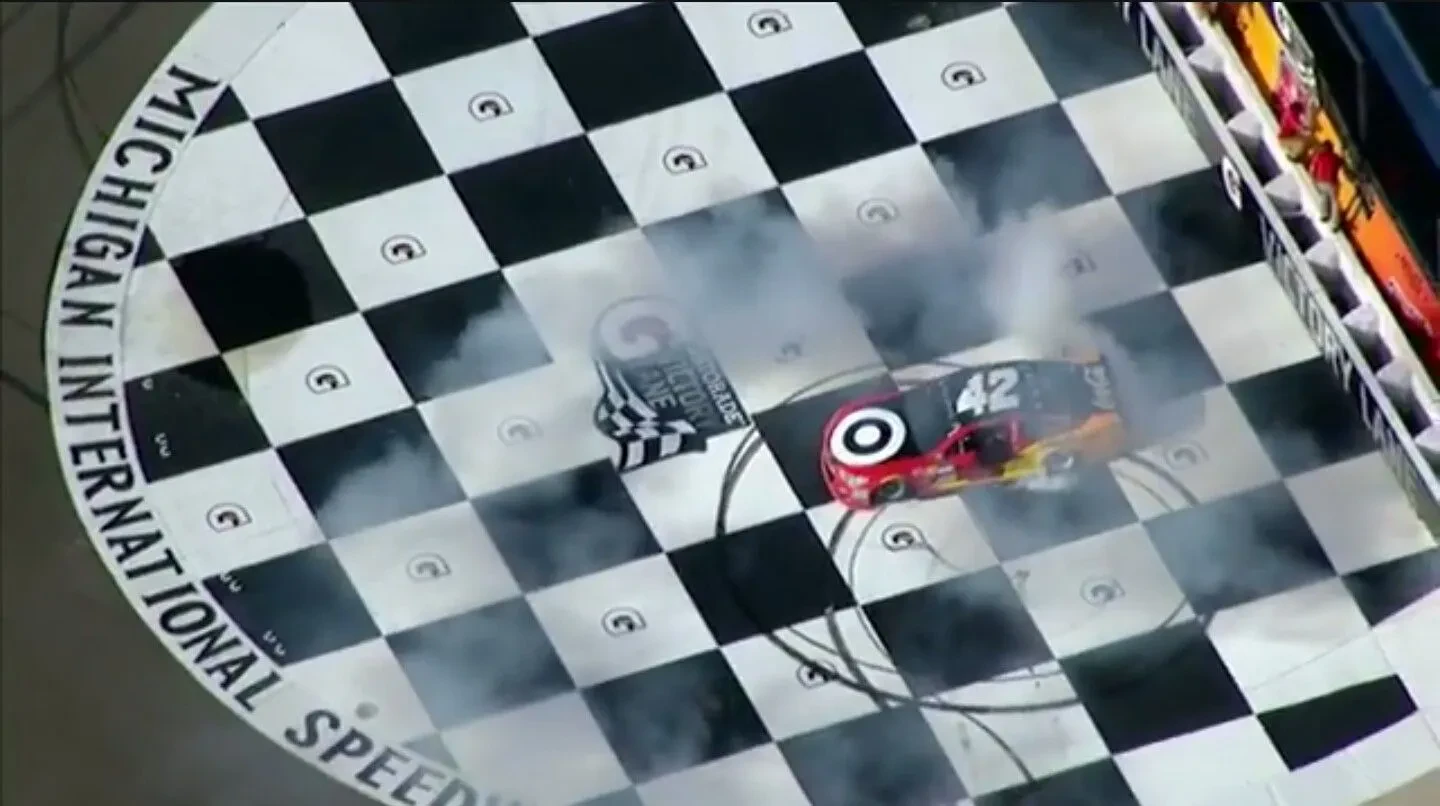 Kyle Larson victory lane diecast